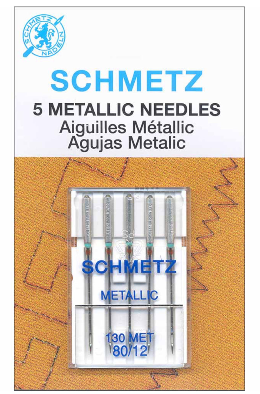SCHMETZ #1743 Metallic Needles Carded - 80/12 - 5 count-9017780