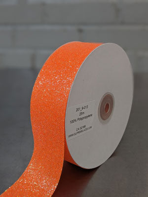 Orange Glitter Ribbon Roll