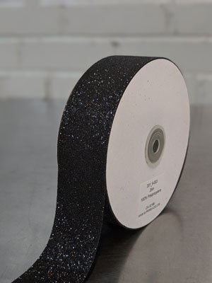 Polypro Glitter Ribbon- Black