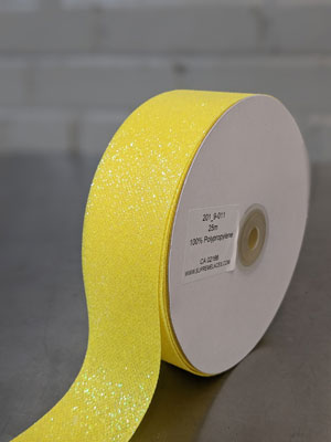 Polypro Glitter Ribbon- Yellow