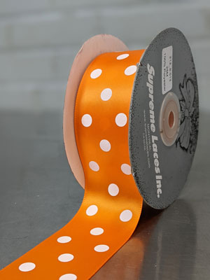 Orange Polka Dot Ribbon