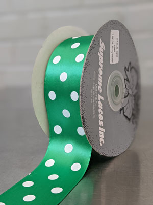 Green Polka Dot Ribbon