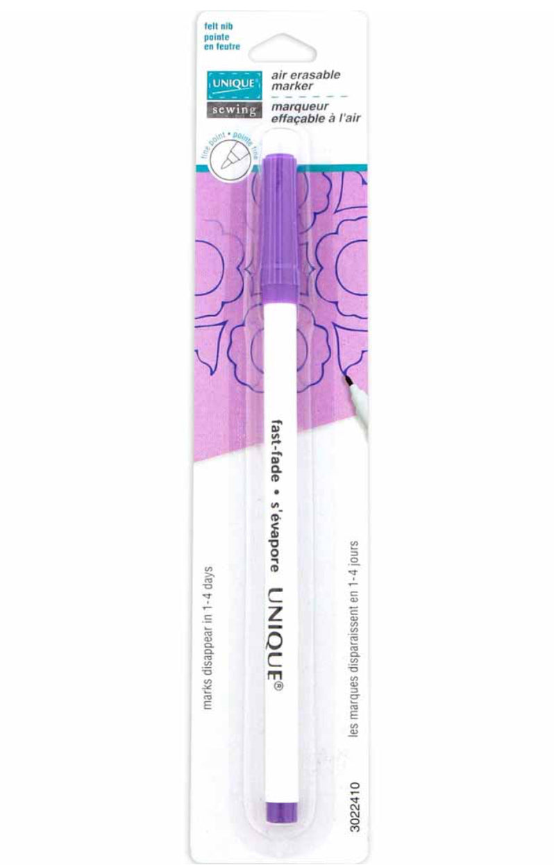 UNIQUE SEWING Fast Fade Marking Pen Purple
