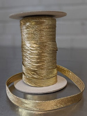 13 MM Metallic Lame Bias Tape - Gold