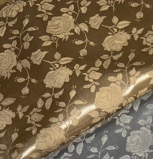 Floral Rose Jacquard - 150 cm- Champagne