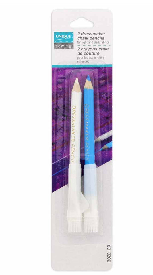 UNIQUE SEWING Chalk Pencil Set White & Blue - 2pcs