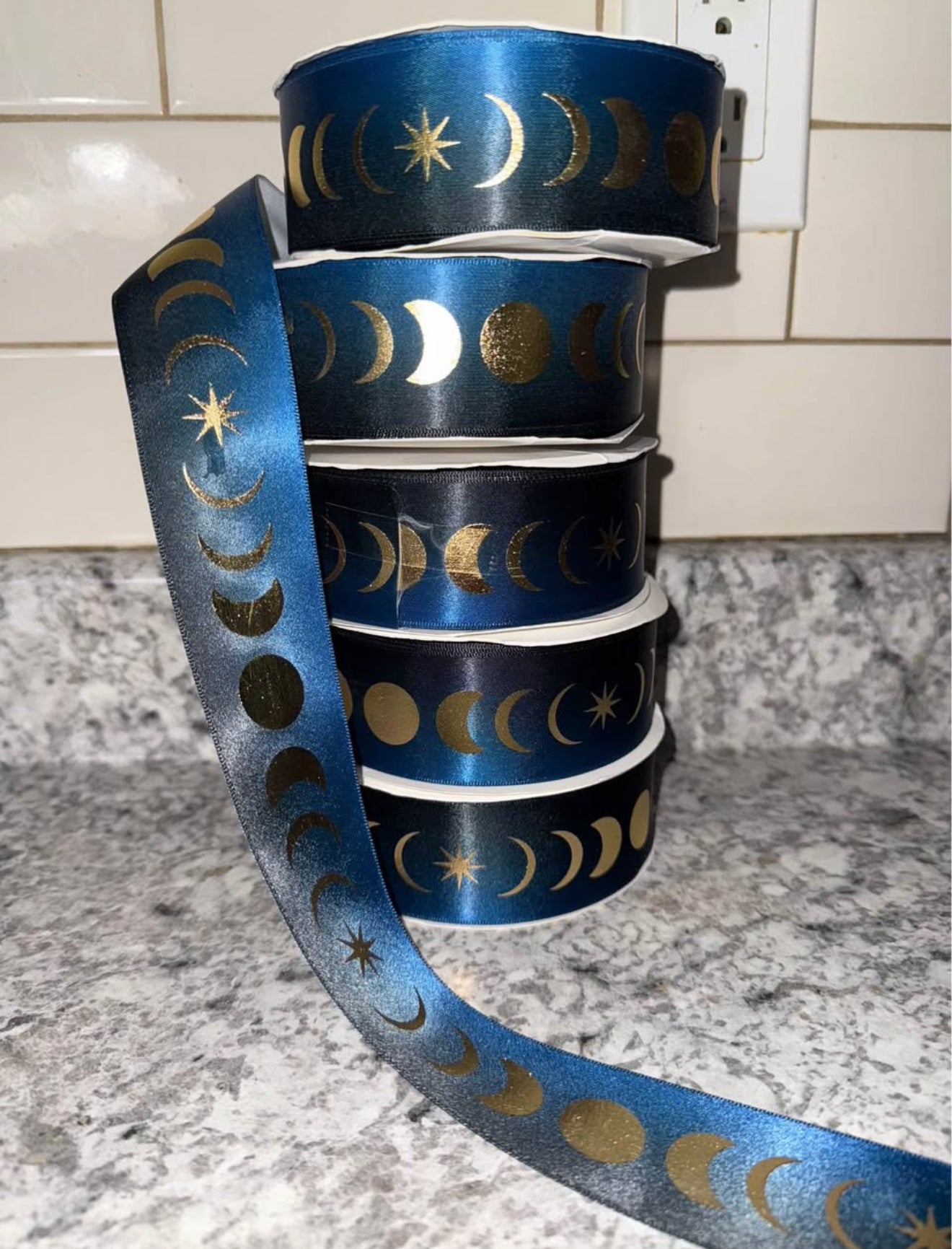 Nibaagiizhoo Satin Moon Phase Ribbon