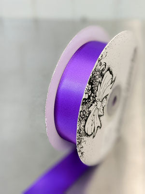 Double-face Satin Ribbon- 22 mm - Purple