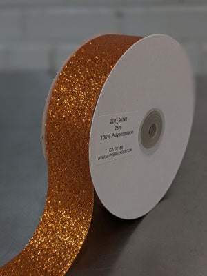 Copper Glitter Ribbon Roll