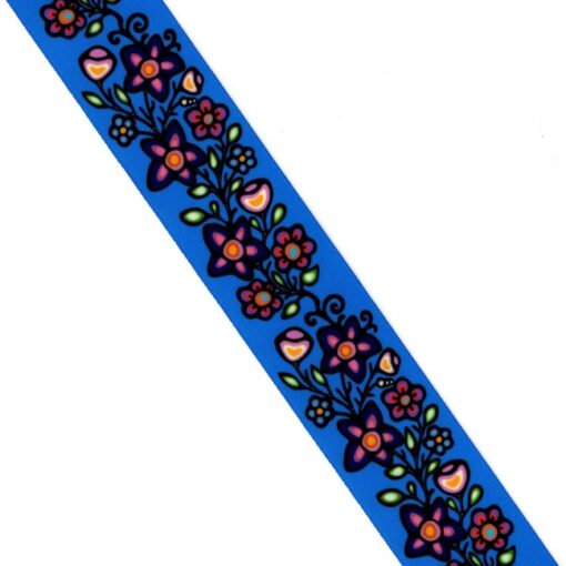 JT Ojibwe Floral Ribbon 2 - 38 mm - Blue